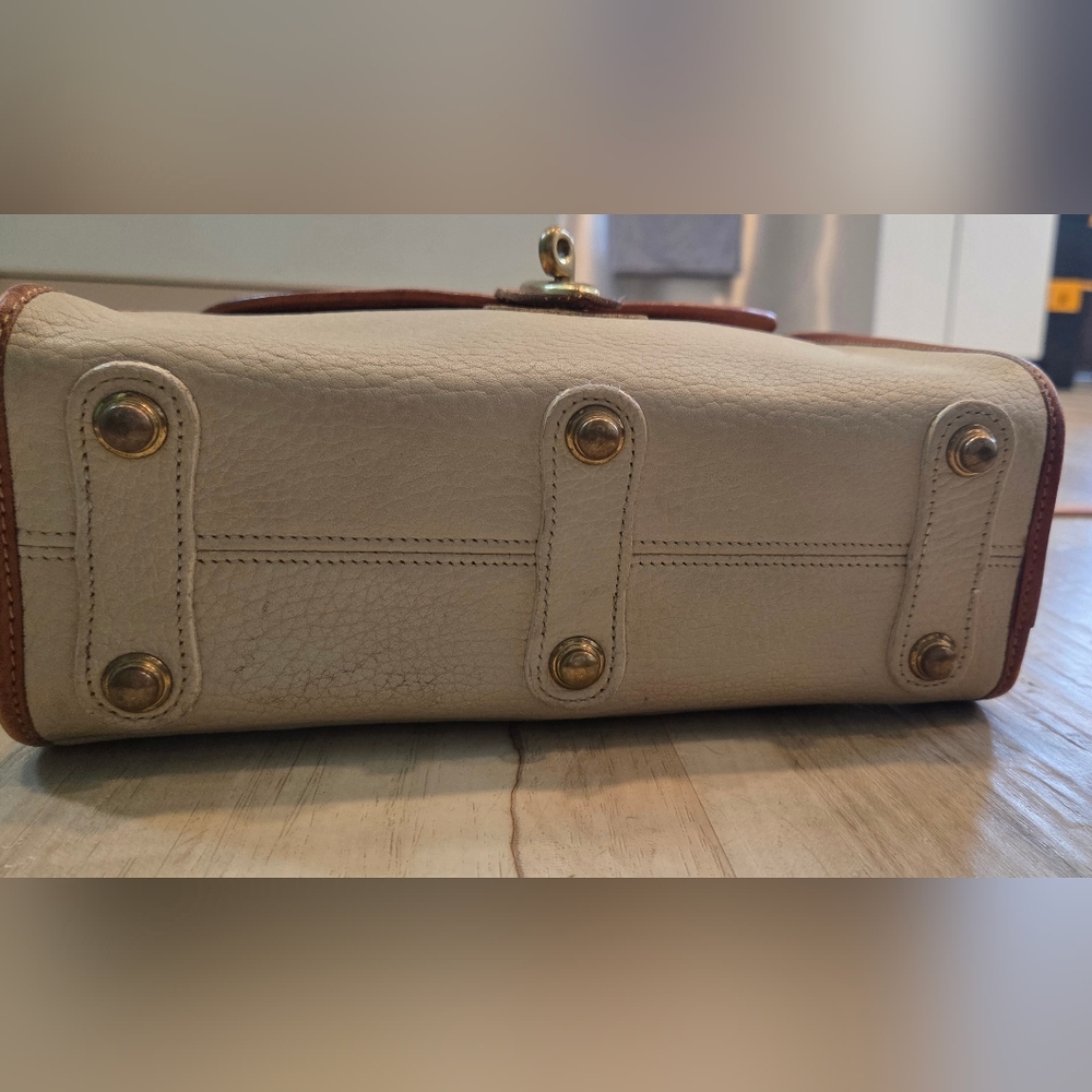 Dooney & Bourke Pebble Leather Crossbody - Cream with Brown Trim - Picture 4 of 13